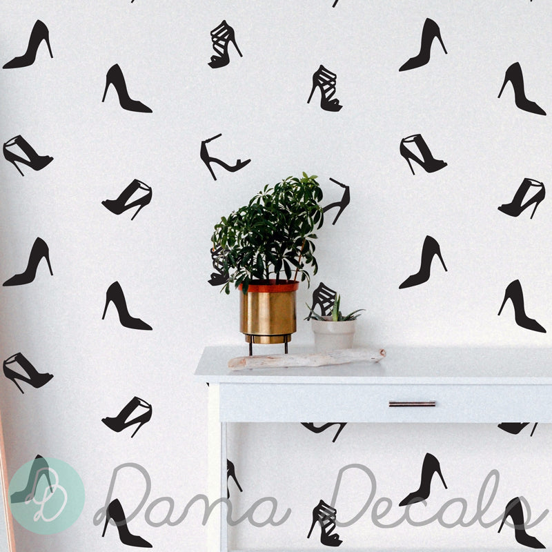 High Heels Shoe Vinyl Pattern Decals | Shop Dana Decals