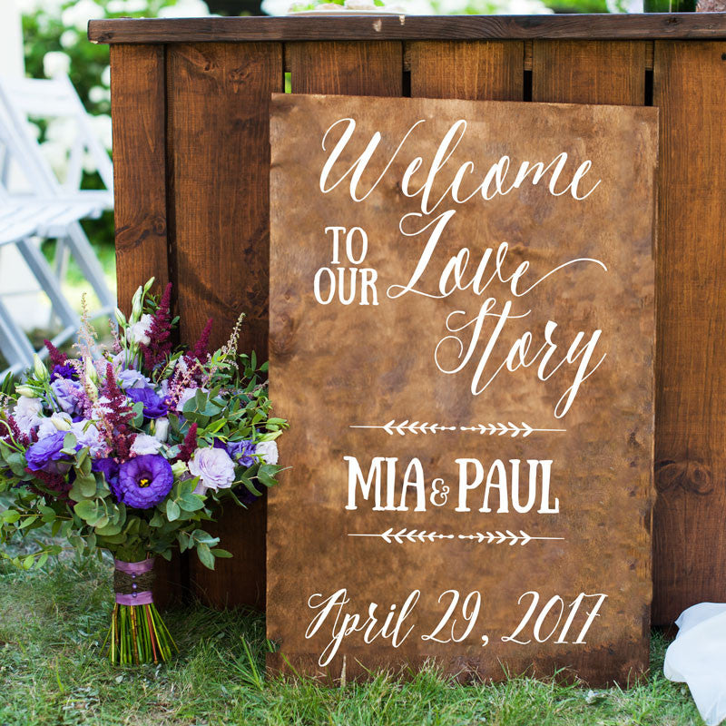 Download Welcome to Our Love Story Wedding Decal | Shop Dana Decals