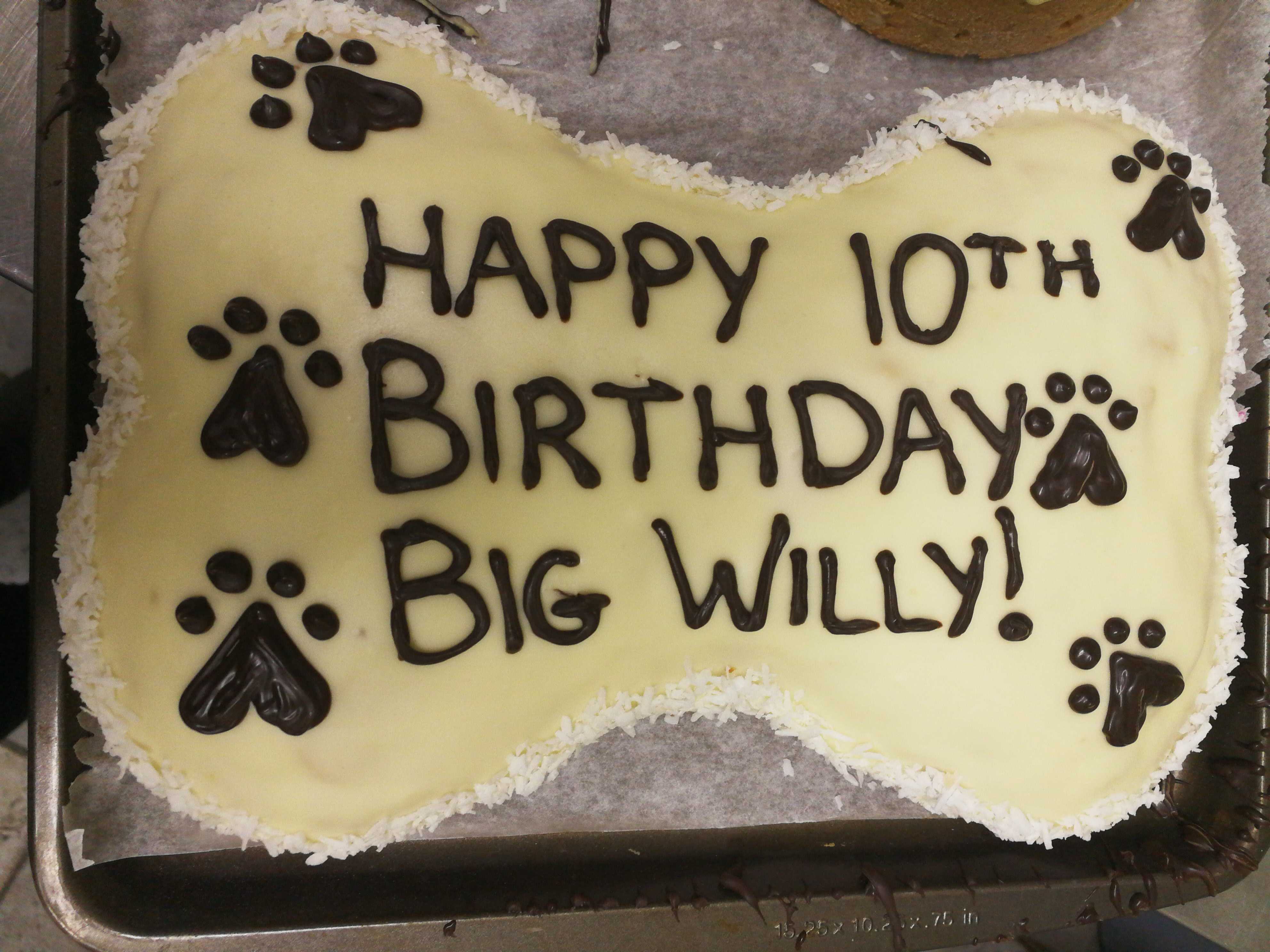 dog bone birthday cake