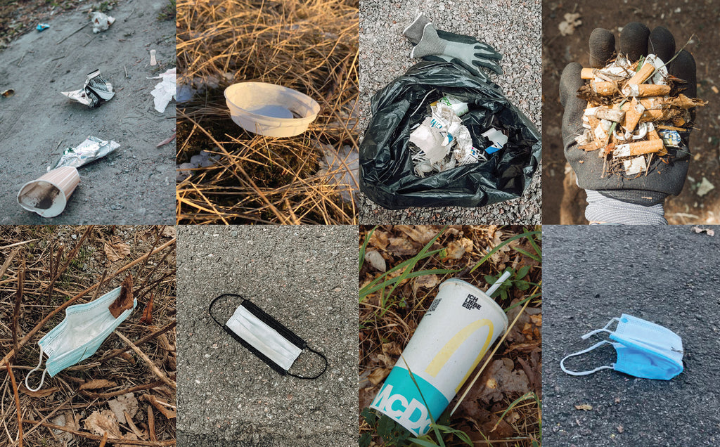 Everywhere we go, we see disposable face masks, cigarette filters, fast food wrappers - and all kinds of plastics that are dangerous for wildlife and harmful for nature. #beefrogplogging