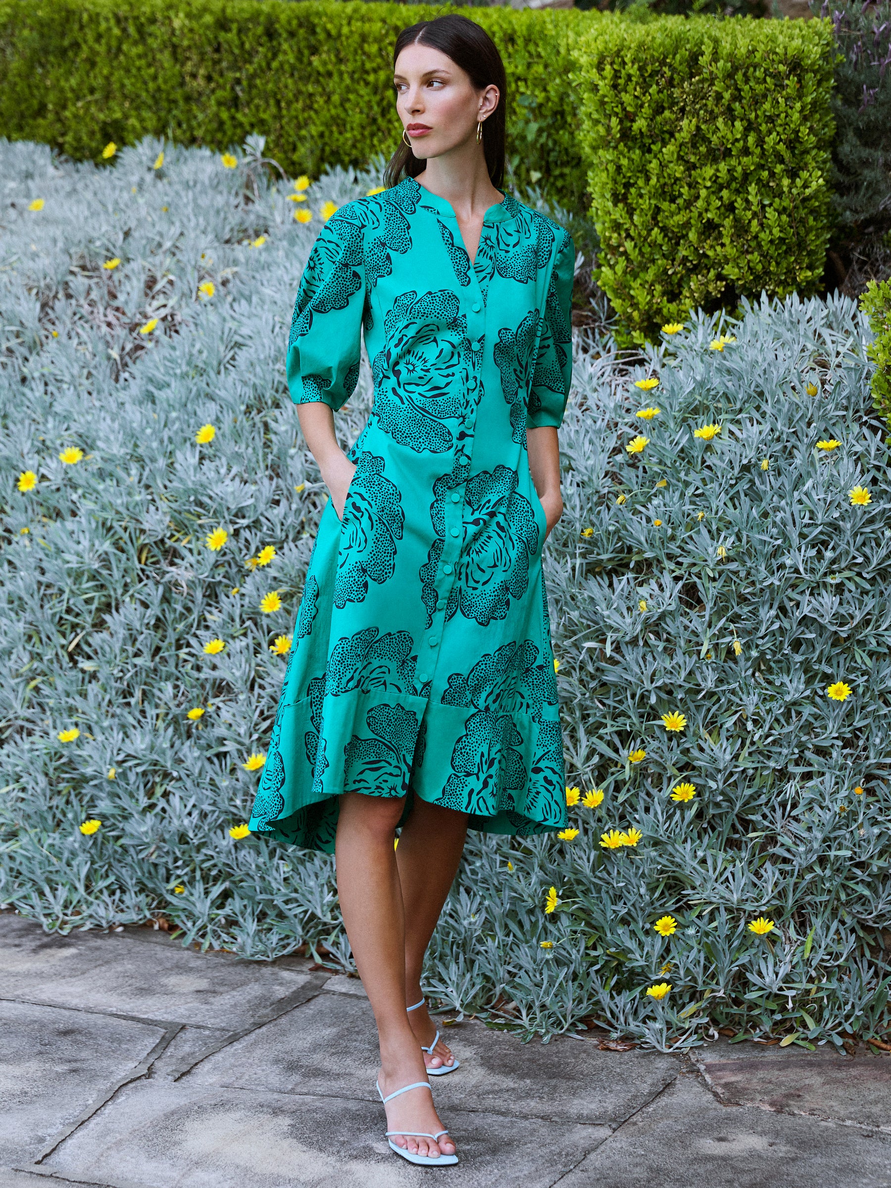 Wild Flower Shirt Dress