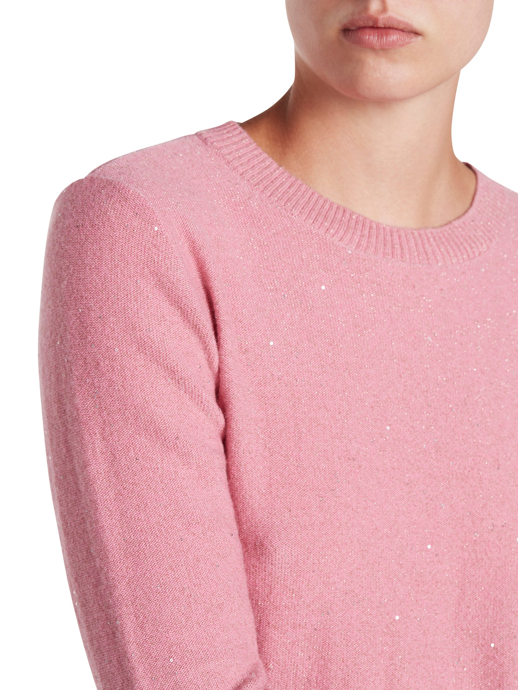 Sparkle Cashmere Sweater - Rose Pink