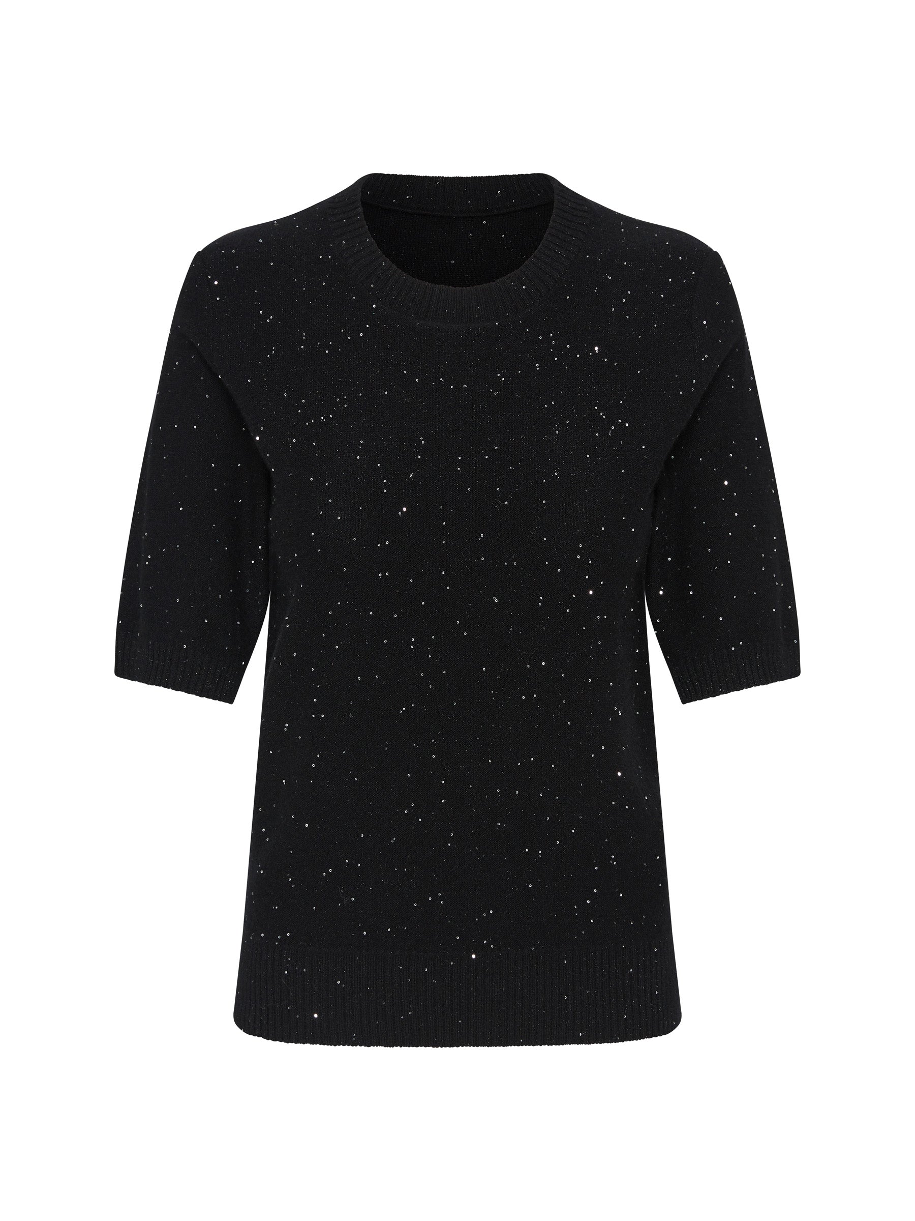 Sparkle Cashmere Sweater - Black