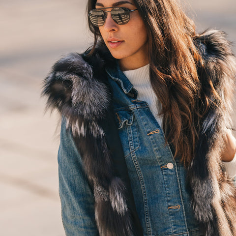 fox fur vest