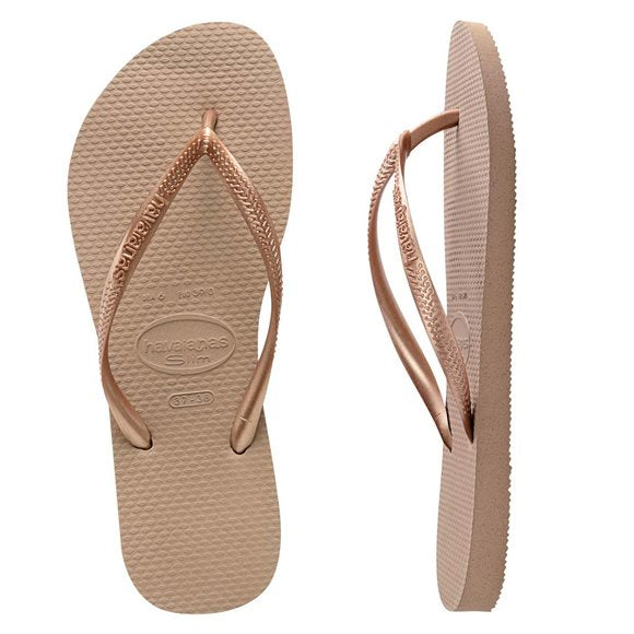 Slim Organic Rose Gold Thongs - Hollow Surf Shop