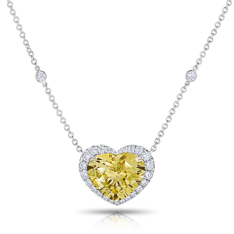 Amor 0.43 Ct Diamond Pave Heart Pendant Necklace - Large – Shy Creation