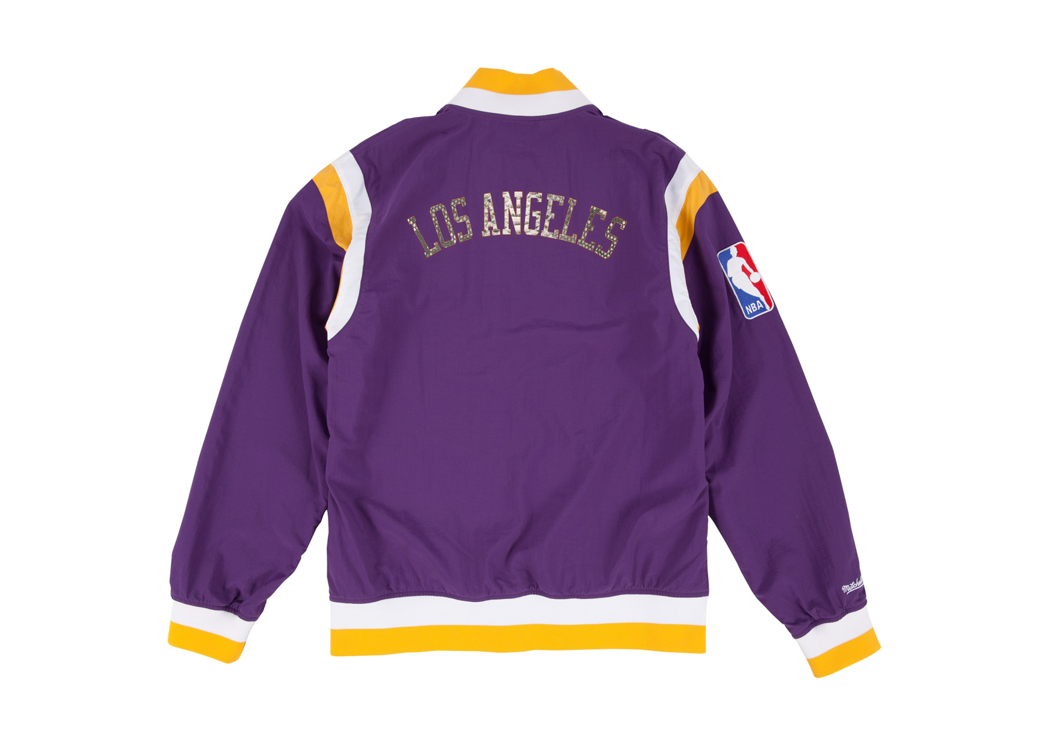 lakers warm up jacket mitchell & ness