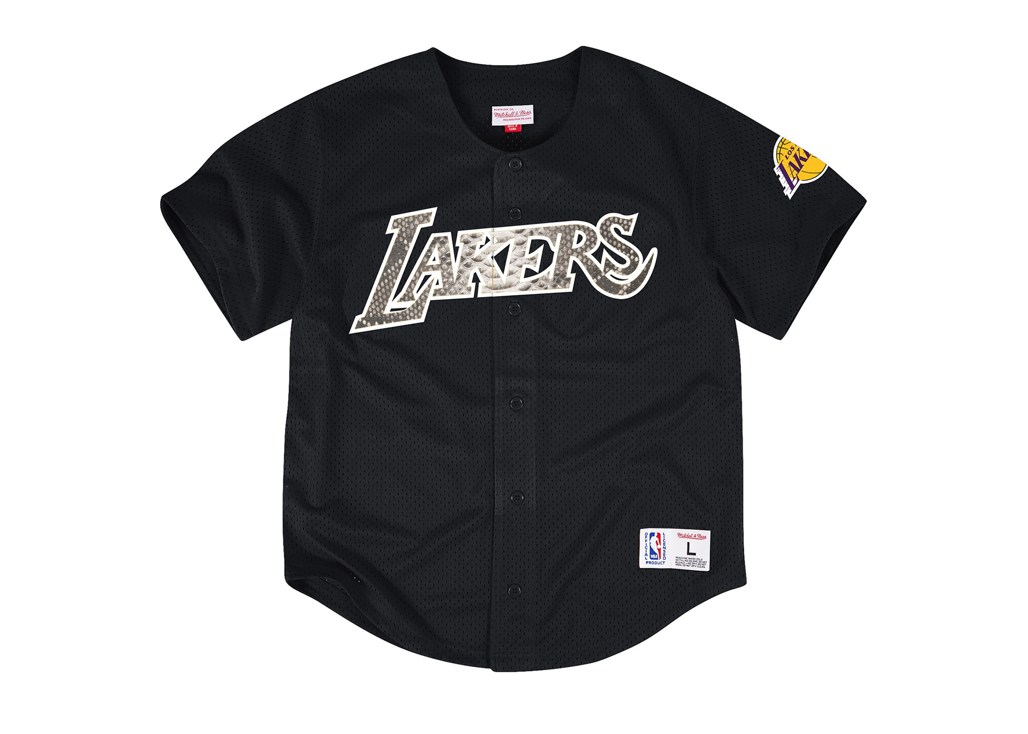 lakers button up jersey