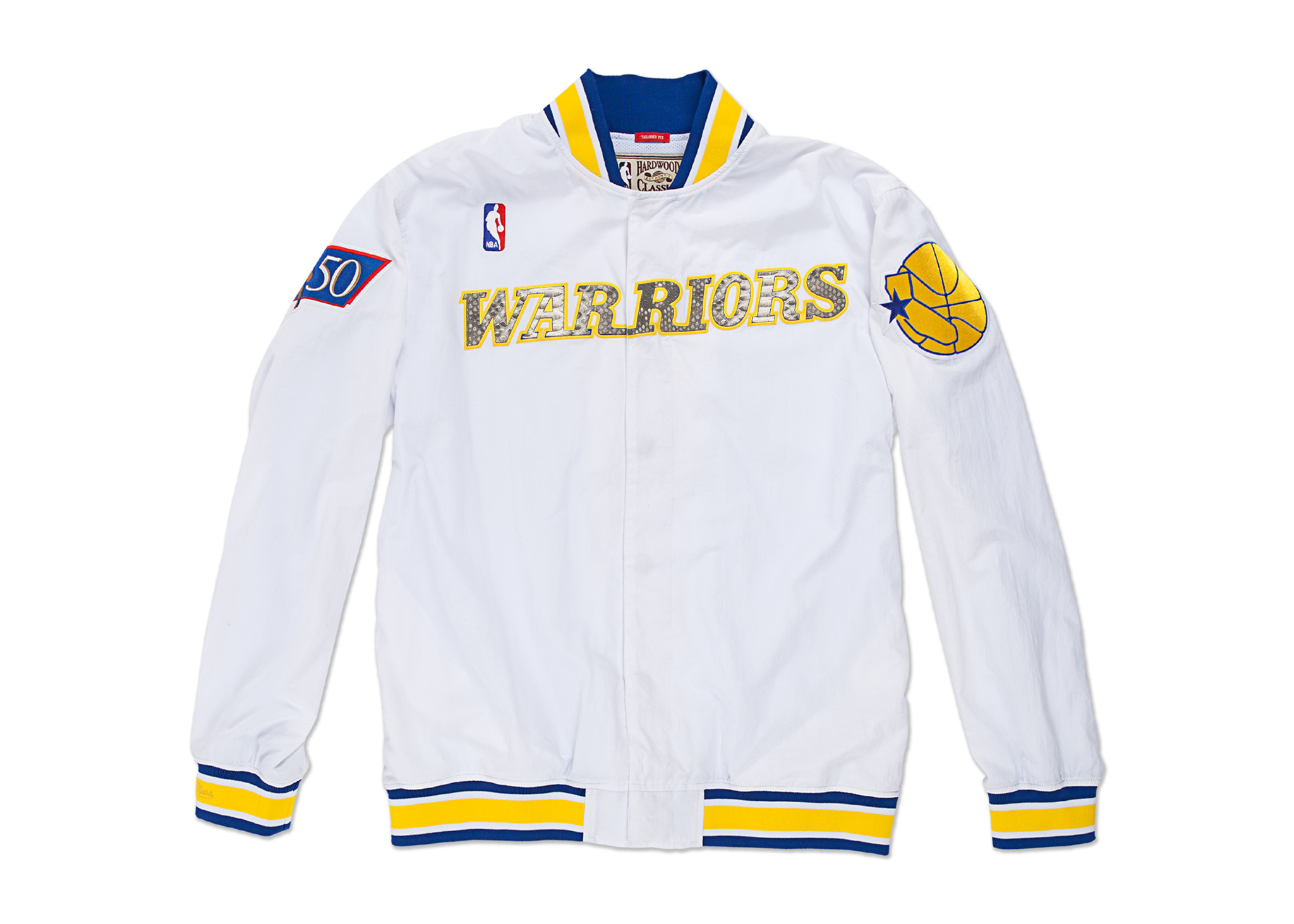 white golden state warriors jacket