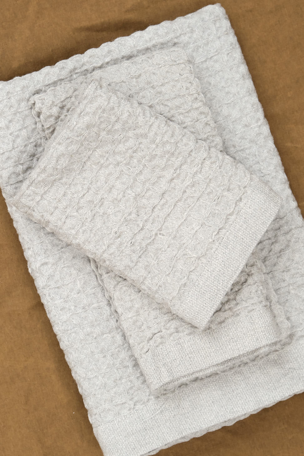 Lattice Linen Imabari Towel Charcoal / Hand Towel (M)