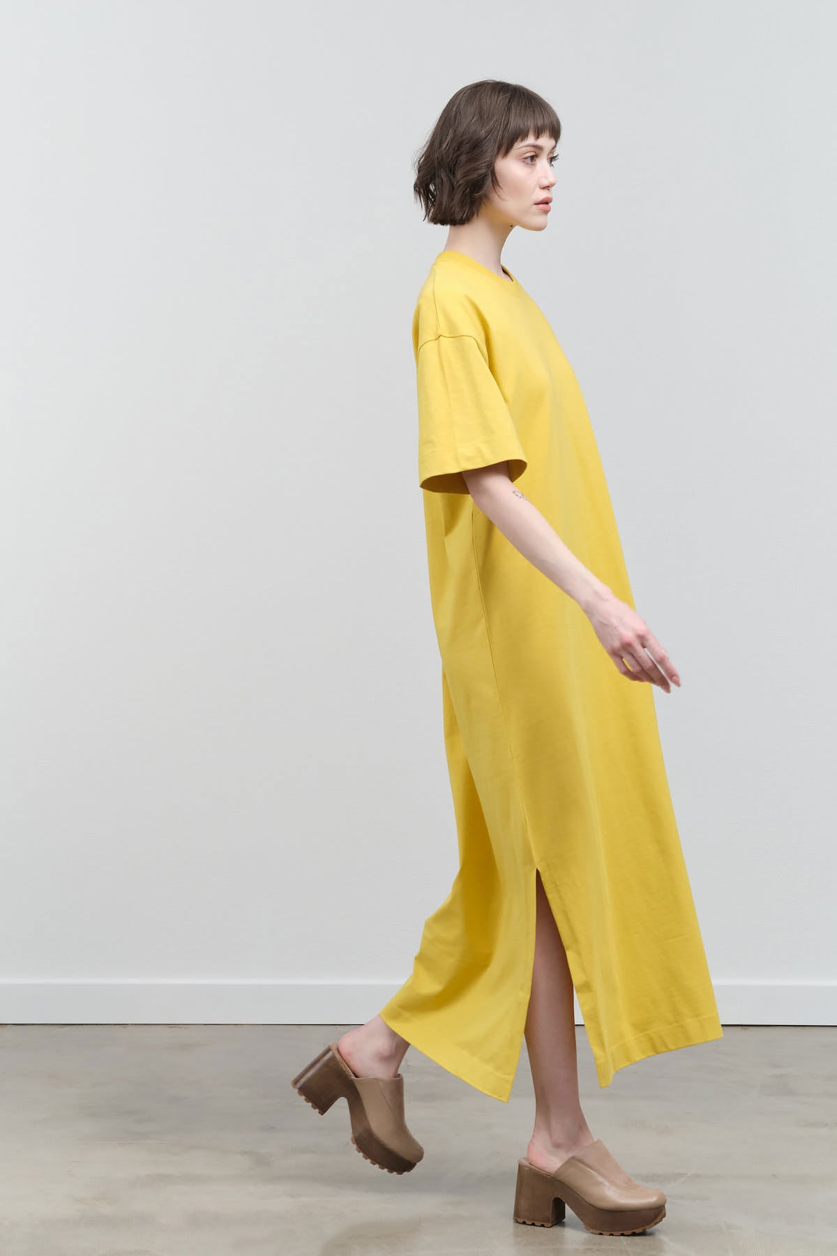 Kowtow boxy t-shirt dress in daffodil