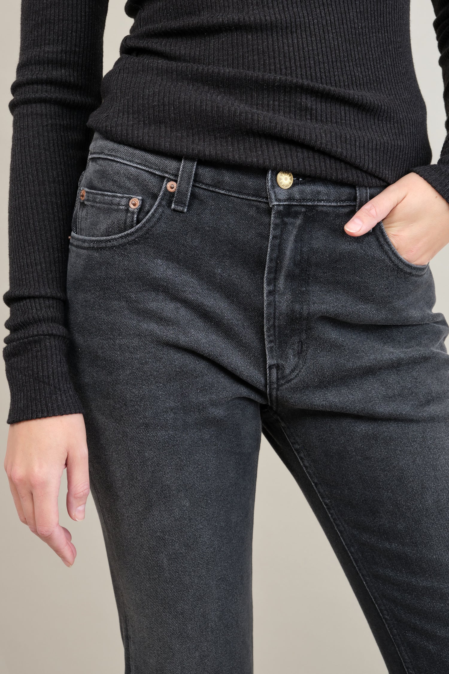 Field Kick Jean in Stil Black