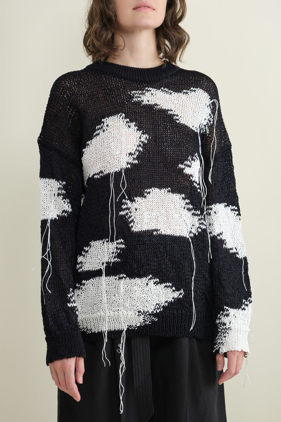 ＷＥＢ限定カラー有 タンタン購入evam eva coil yarn v neck pullover