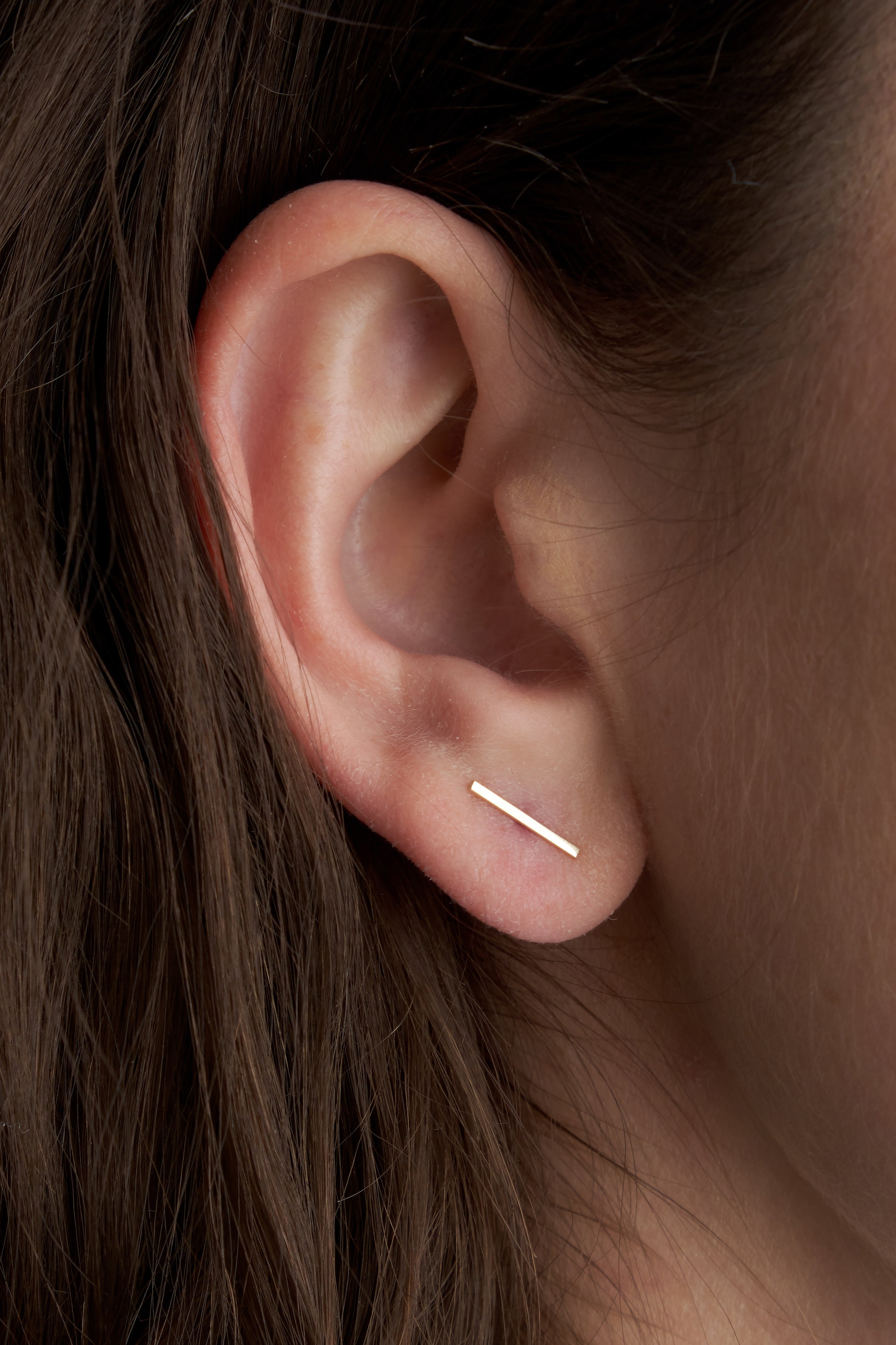 Long Staple Stud Earring