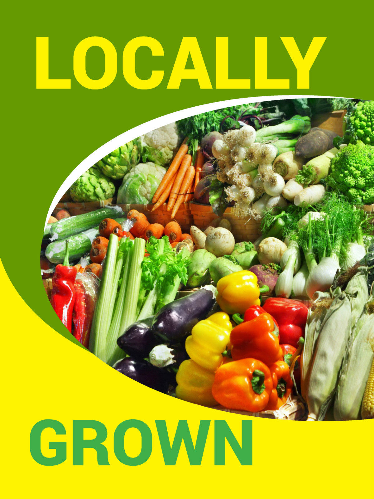 Locally Grown Business Retail Display Sign, 18