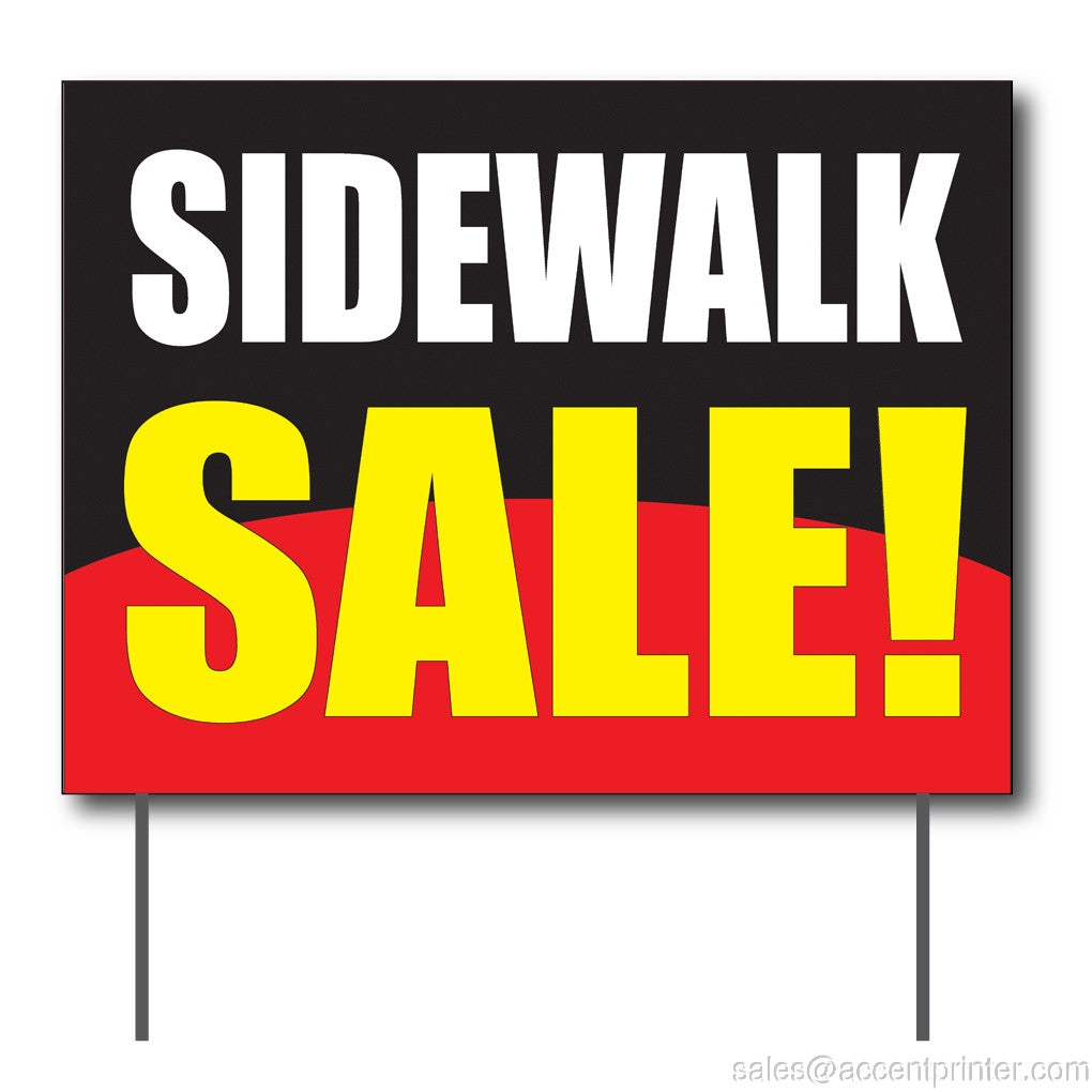 Sidewalk Sale Curbside Sign, 24"w x 18"h, Full Color Double Sided