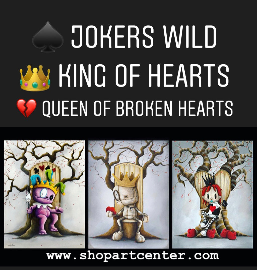 Jokers Wild King Of Hearts Queen Of Broken Hearts Art By Fabio Napo Art Center Gallery