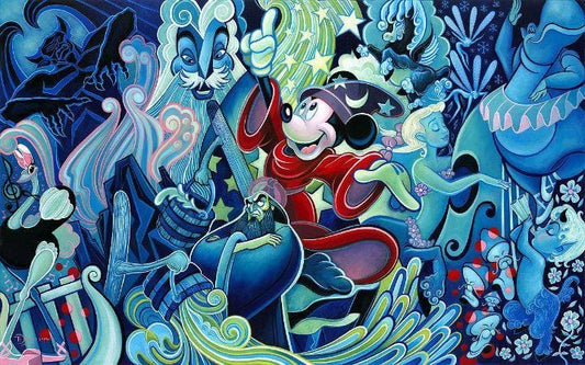Thomas Kinkade Studios - Disney Fantasia - 13 x 23 Stained Glass Art