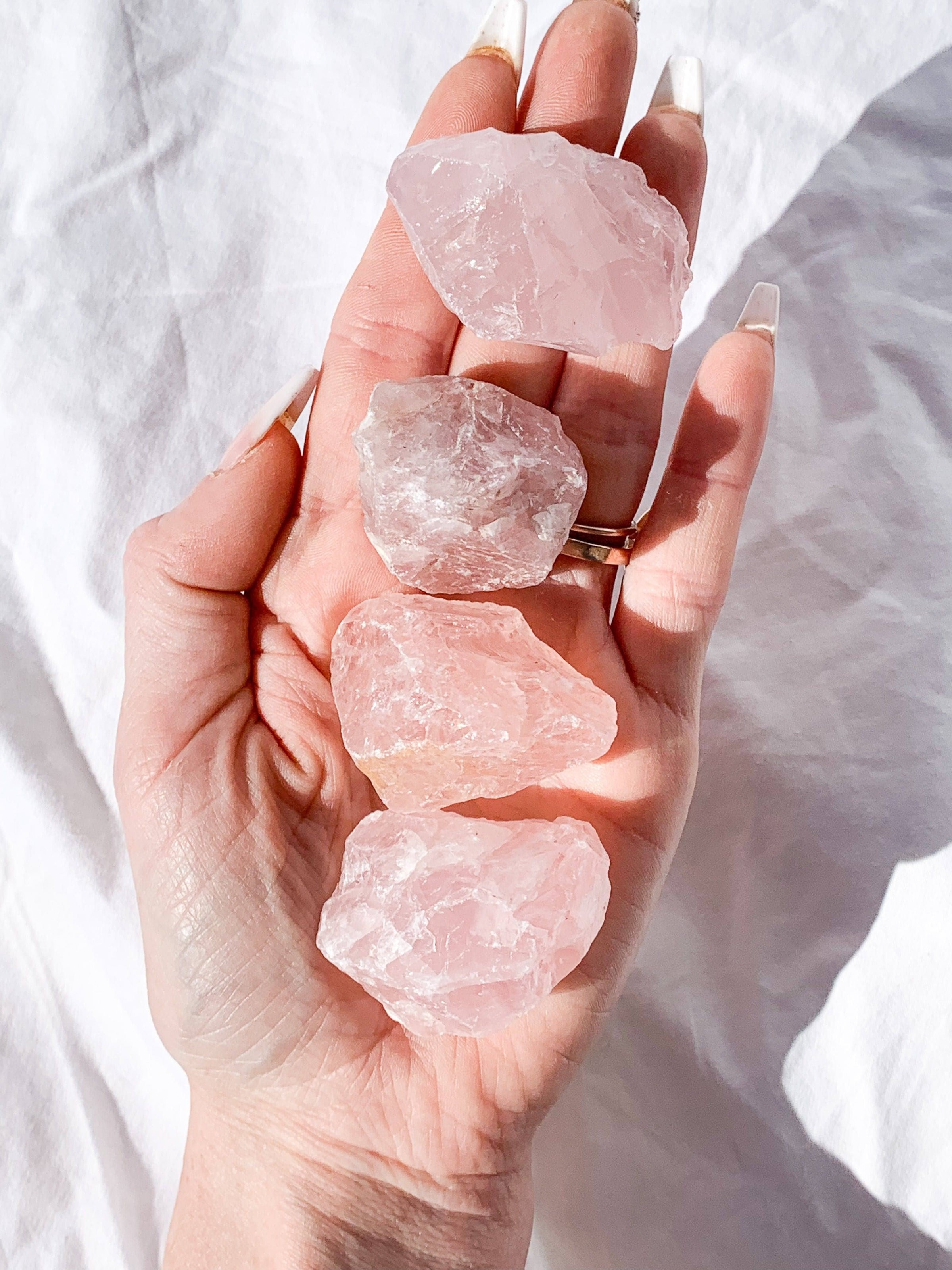 rough pink quartz