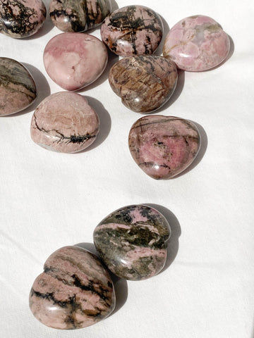Rhodonite Heart | Large - Unearthed Crystals