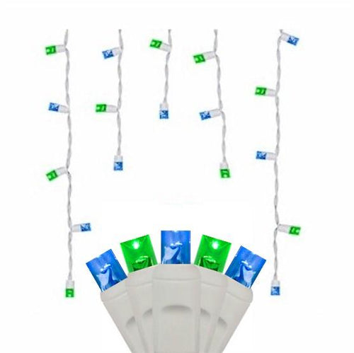 70 Blue & Green Icicles - Premium - LED Christmas Lights - Forever LED Christmas Lights