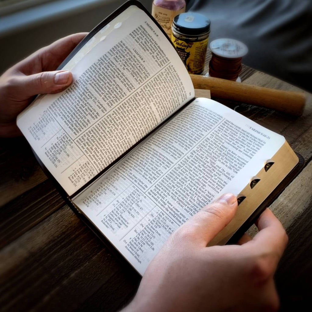 Polar Checkers LDS Scriptures  Leather Book of Mormon, Custom