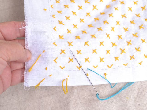 DIY: Sashiko Needlework Sampler Cloth — Loop of the Loom