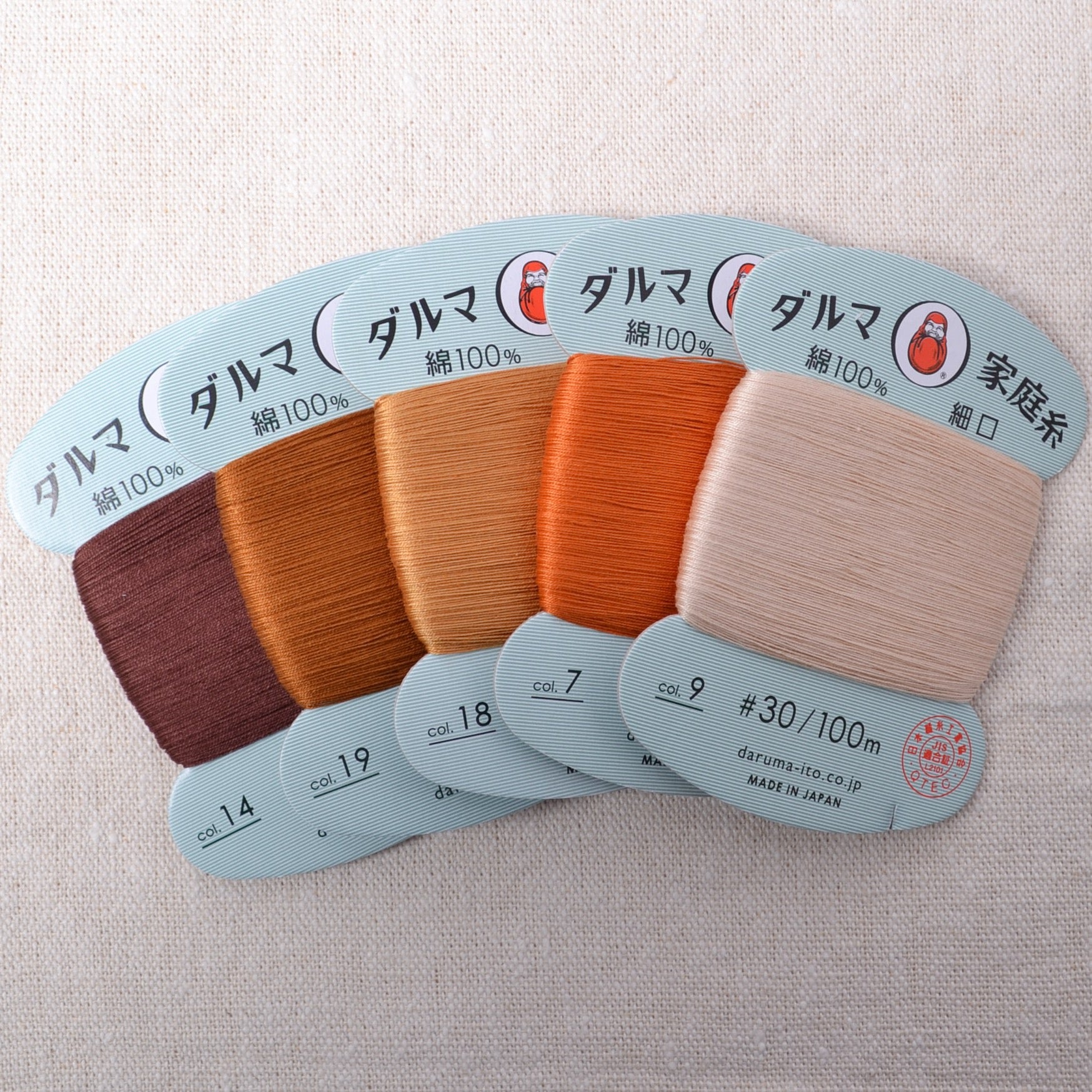 Daruma Home Sewing Thread Assortment - 30wt Hand Sewing Thread - SET