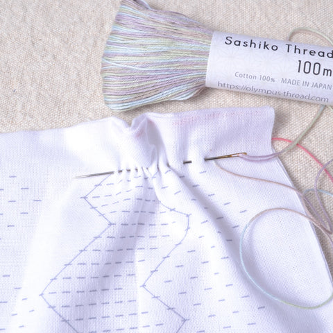 gather many stitches at once on your sashiko needle