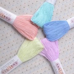 new sashiko thread colours, Awai-iro Pastel