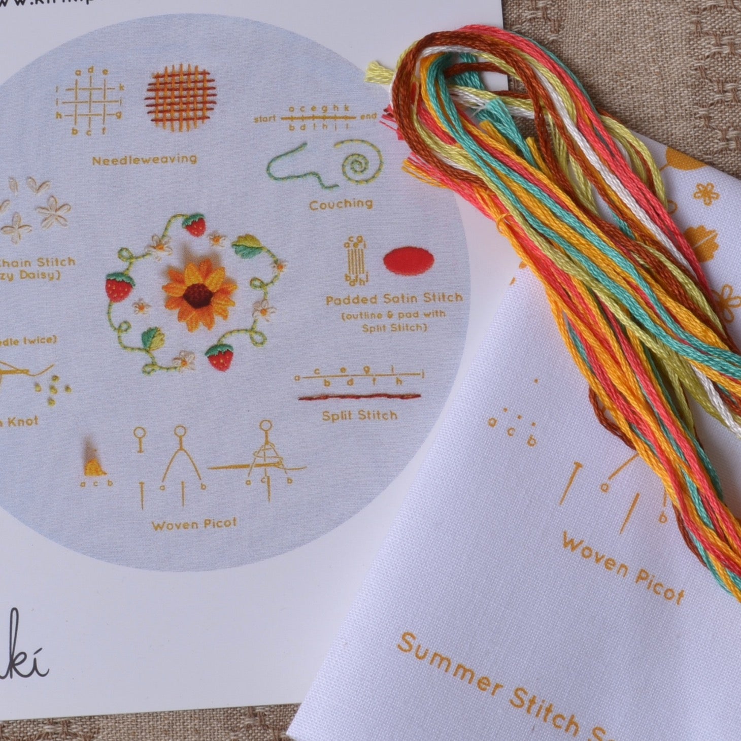 Spring Girl Embroidery Kit - A Threaded Needle