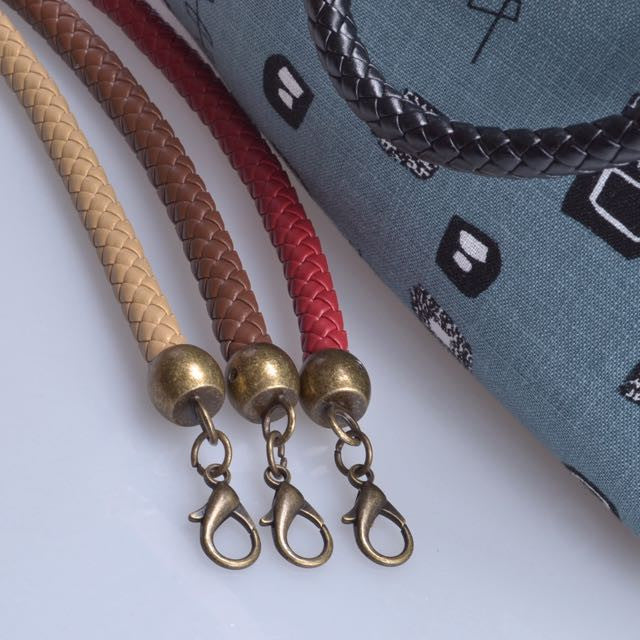 Leather Braided Bag Handles - A Threaded Needle