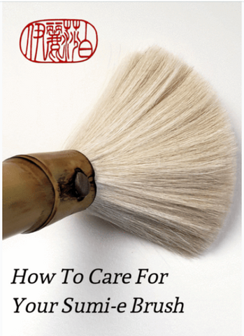 How to Care for and clean a sumi-e brush