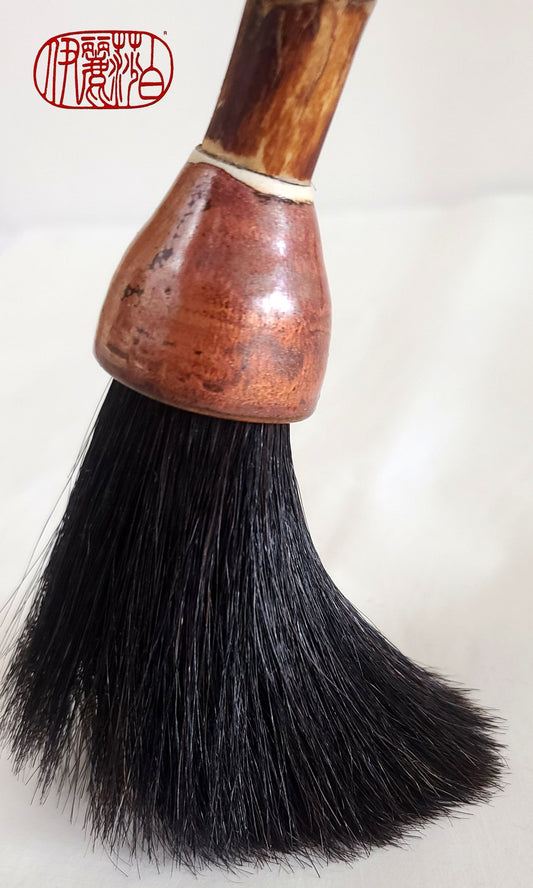 Large Black Horsehair Sumi-e Paint Brush With Ceramic Ferrule – Elizabeth  Schowachert Art