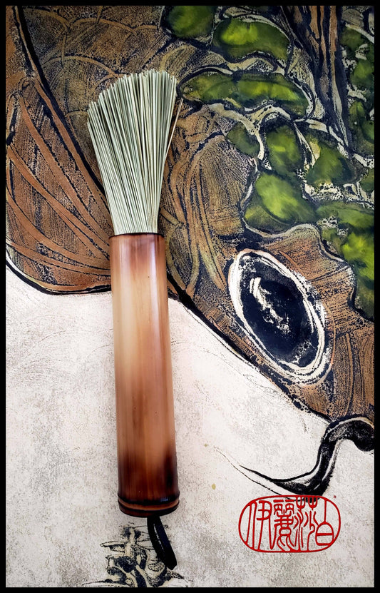 Large African Fiber Fan Paint Brush with Bamboo Handle – Elizabeth  Schowachert Art