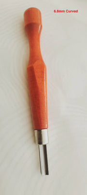 African Fiber Fan Paint Brush with Vintage Quill Bobbin Spool Handle