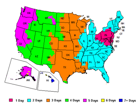 FedEx Service Map