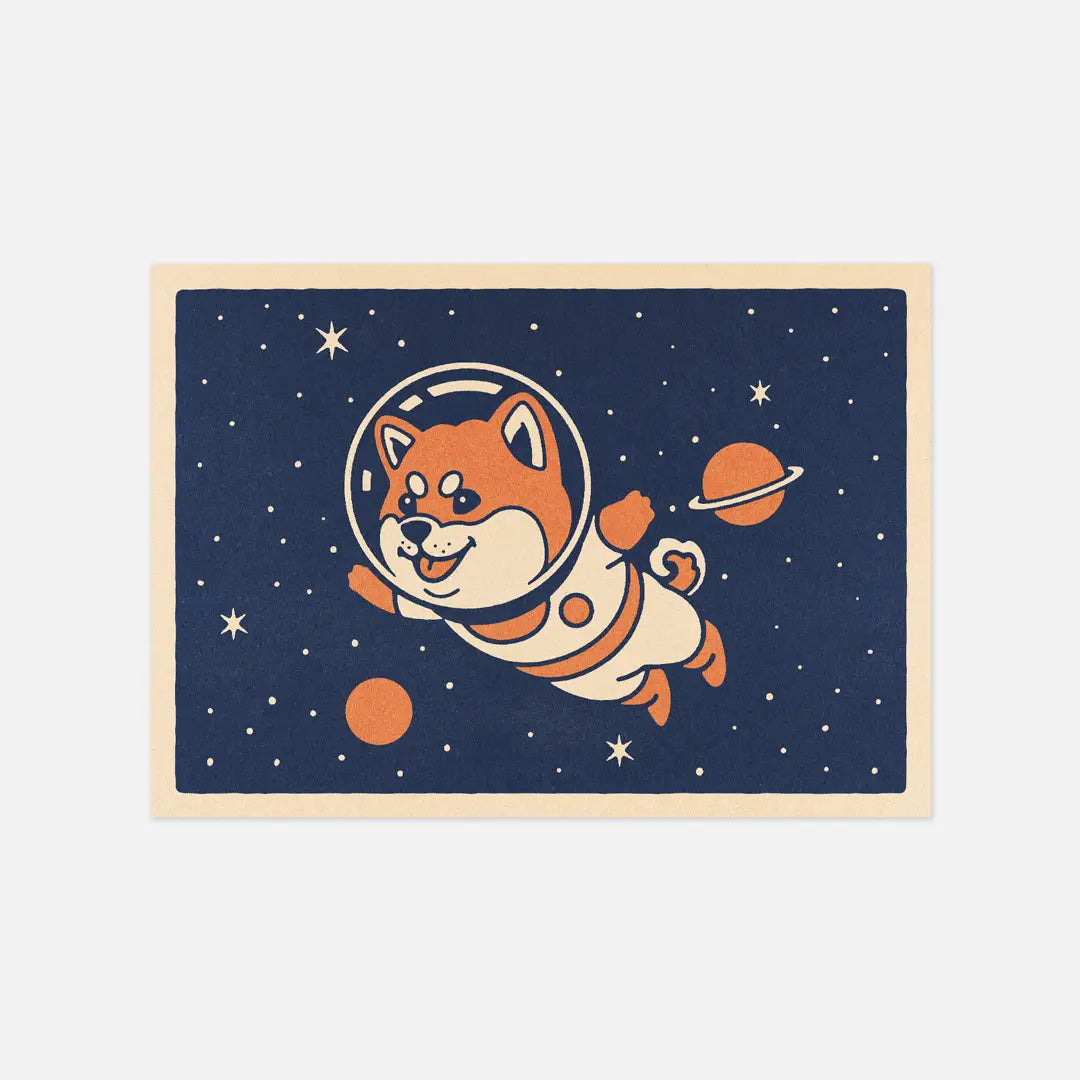 Yeaaah! Studio: Space Shiba Postcard