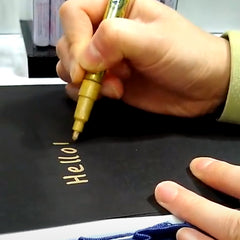 Testing new metallic pens