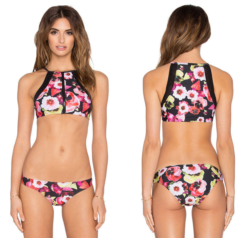 flower print bikini