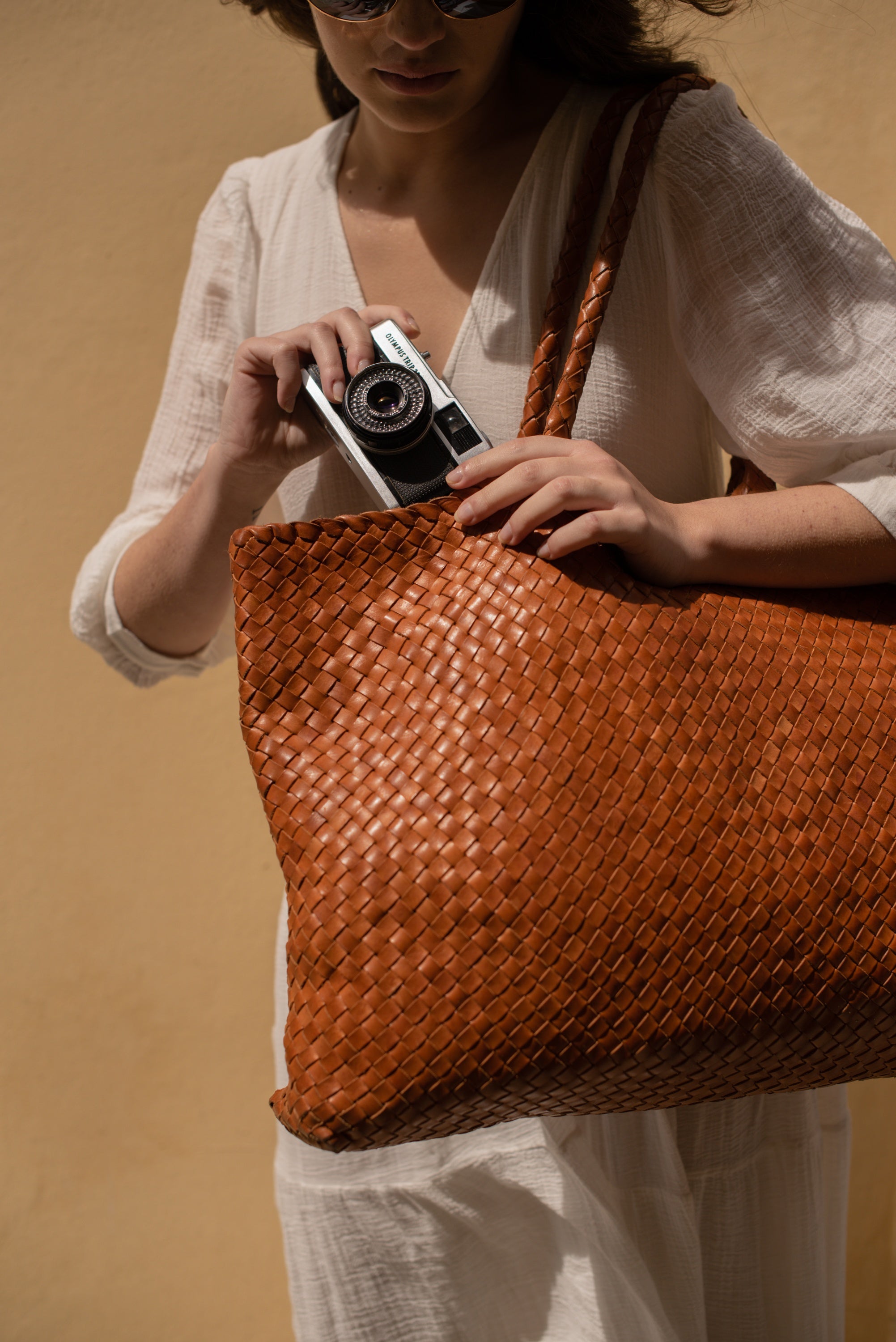 The Mini Elena, Italian Woven Leather Purse - MILANER