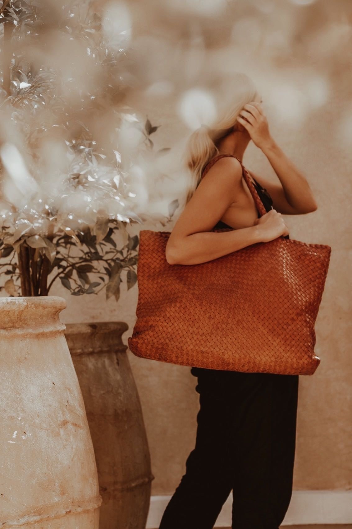 The Classic Elena, Italian Woven Leather Handbag - MILANER