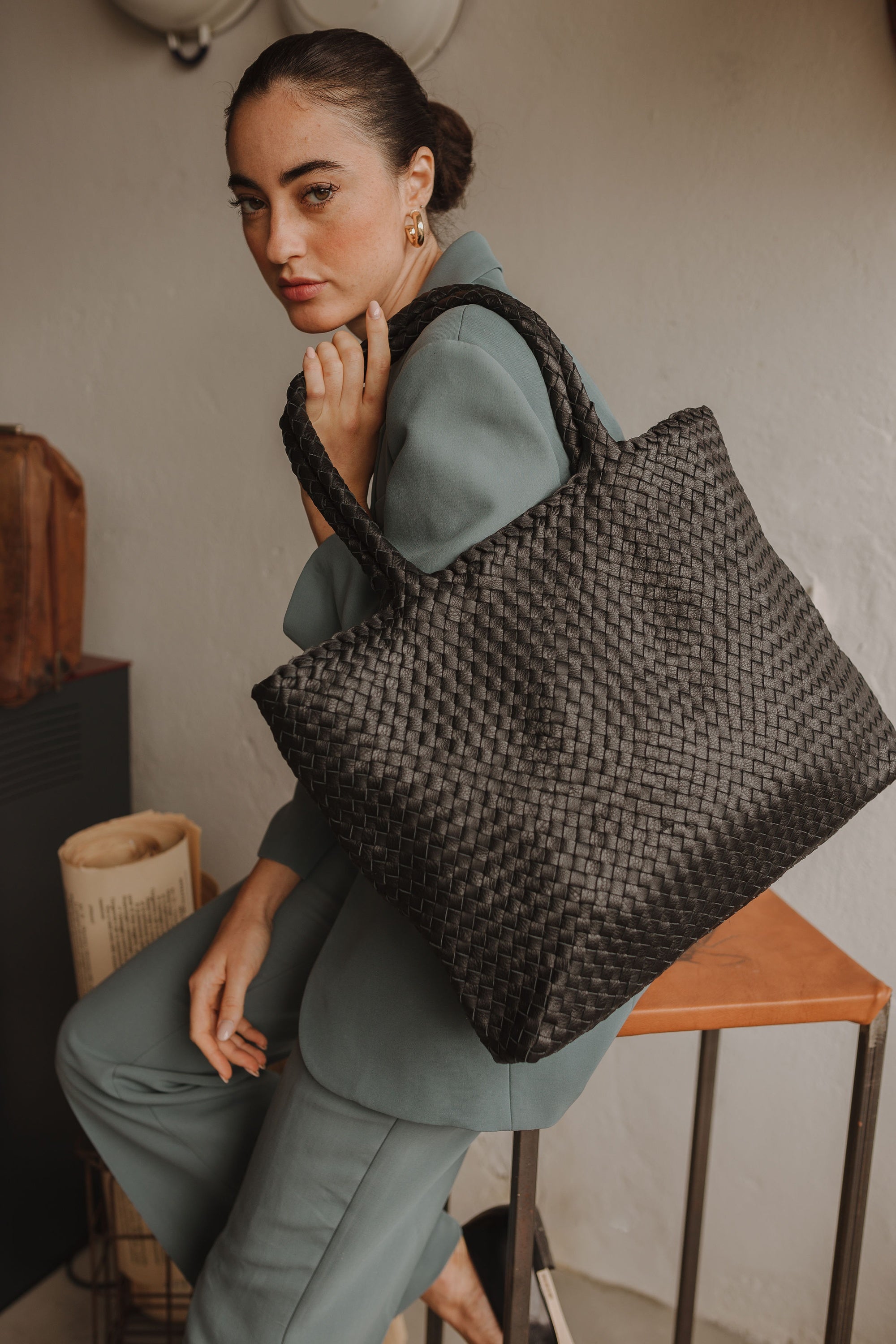 The Mini Elena, Italian Woven Leather Purse - MILANER