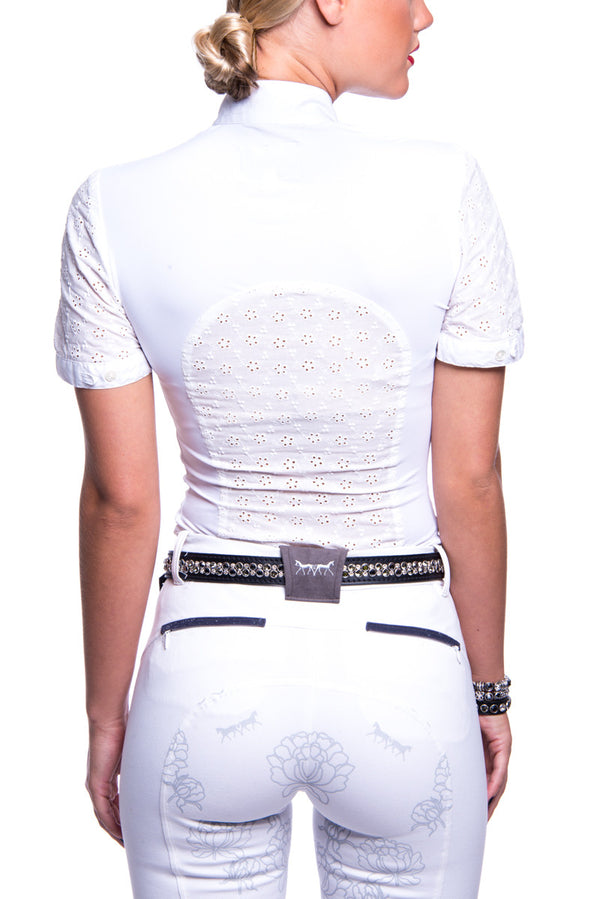 S-Margot Competition Shirt (White) - riderxoxo