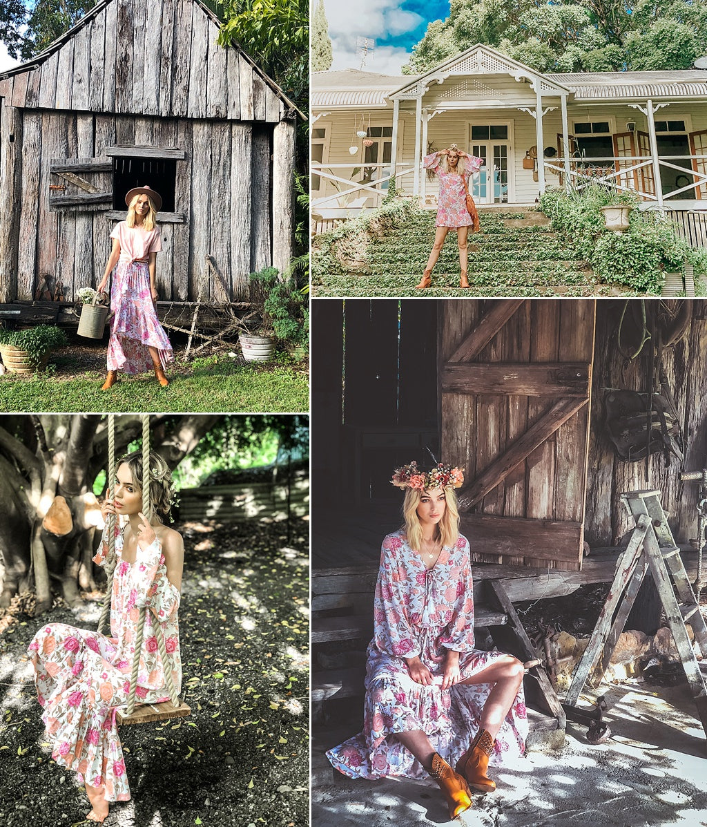 vintage rose bohemian clothing collection