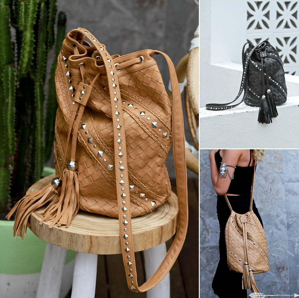 leather bucket bags