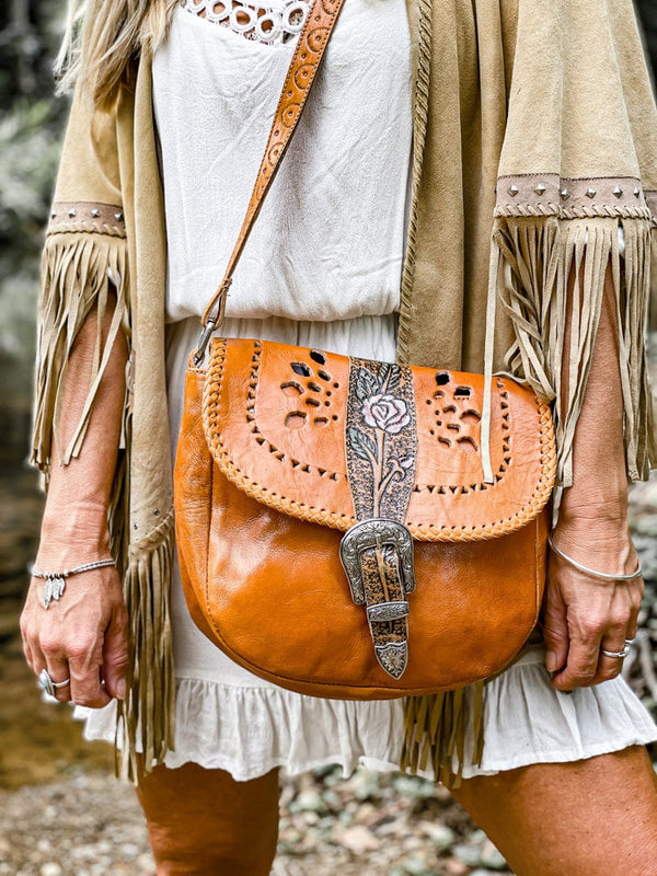 Colorful Leather Bag With Fringes Ibiza Boho Gypsy Bag -  Norway