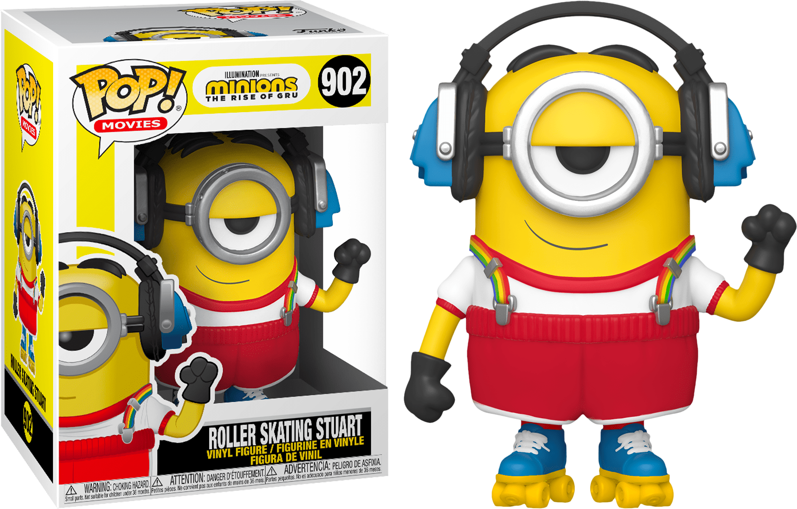 Minions 2 The Rise Of Gru Roller Skating Stuart Pop Vinyl Figure