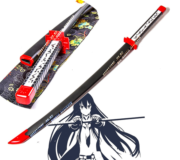 Akame Ga Kill Teigu Murasame Cursed Katana Sword Black 