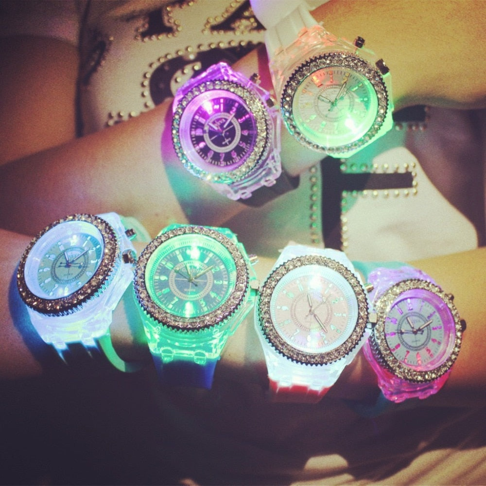 led light wrist watch